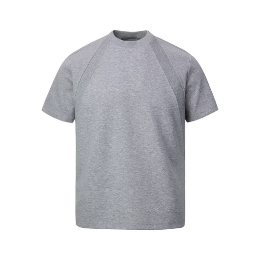 Men's Basic Grey Short Sleeve T-Shirt S-XL | Simple Round Neck Casual Sportswear